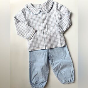 Plaid Blue 18 month Outfit